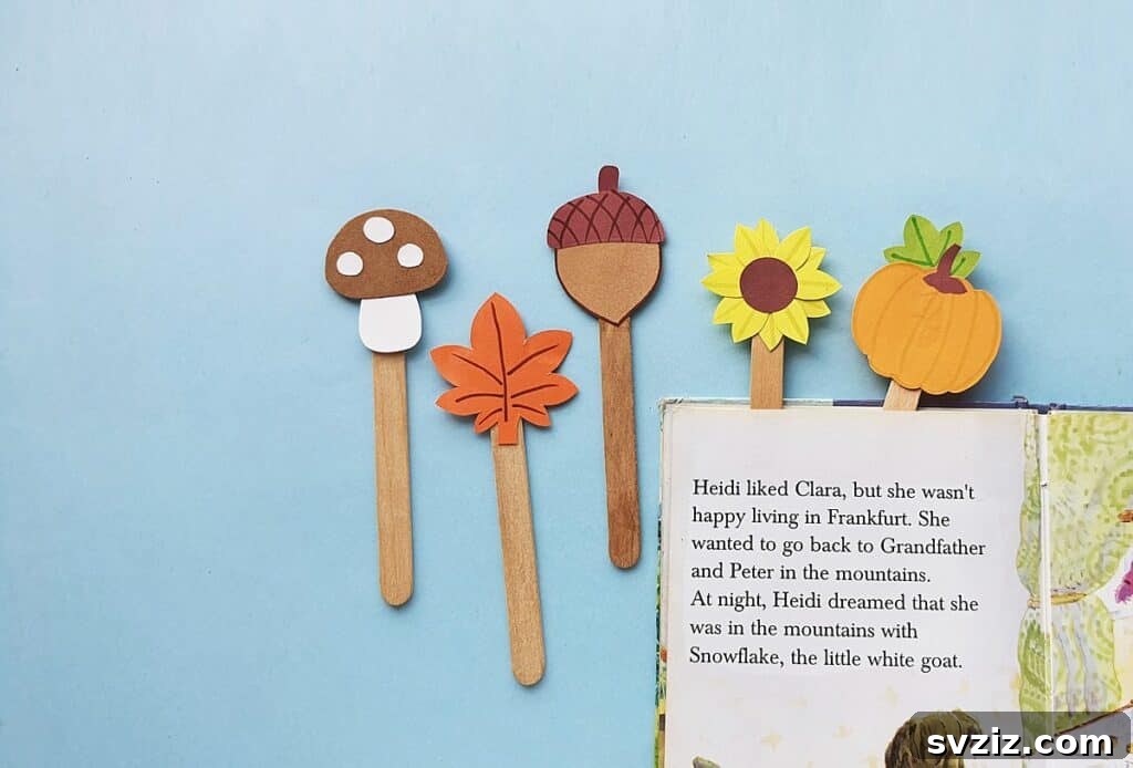 Fall Popsicle Stick Bookmark