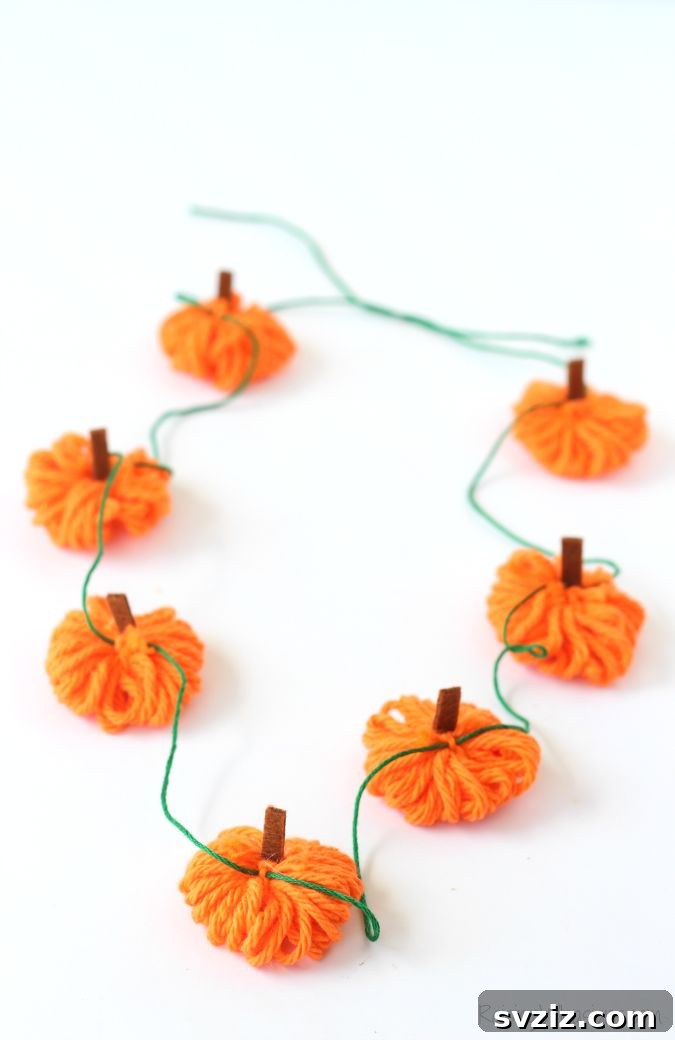 Yarn Pumpkin Necklace