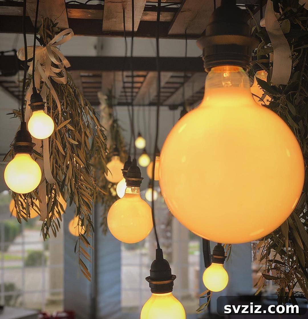 Industrial-Chic Wedding Lighting with Exposed Bulb Pendants