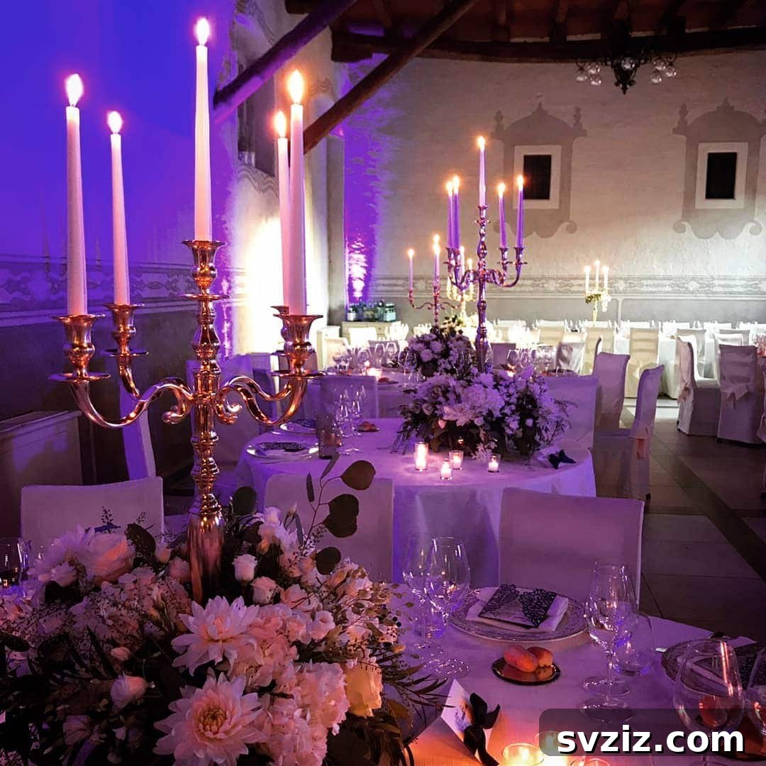 Elegant Wedding Table with Candelabra Centerpieces