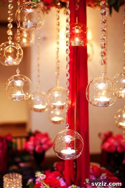 Romantic Hanging Glass Globes with Flameless Candles