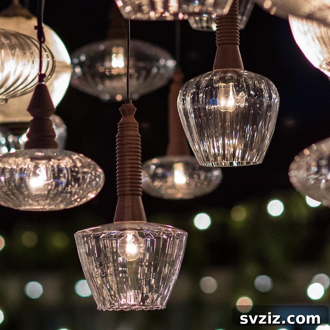 Modern Wedding Decor with Hanging Pendant Lights