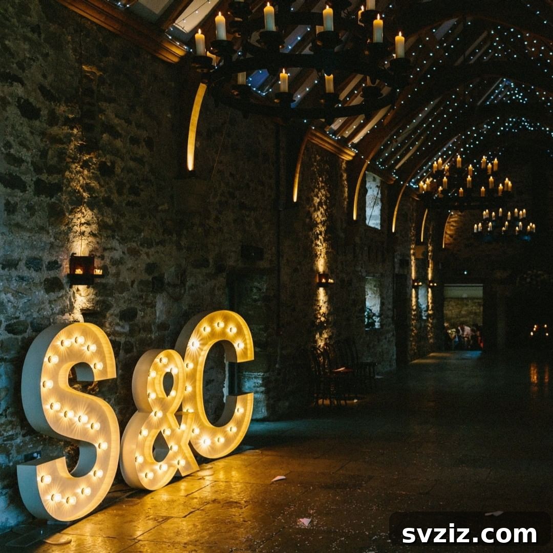 Personalized Wedding Decor with Marquee Letter Lights