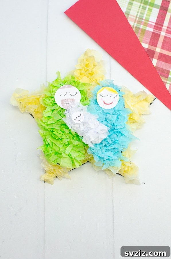 Simple Faith Crafts for Little Ones 23 Crumbled Paper Nativity Craft