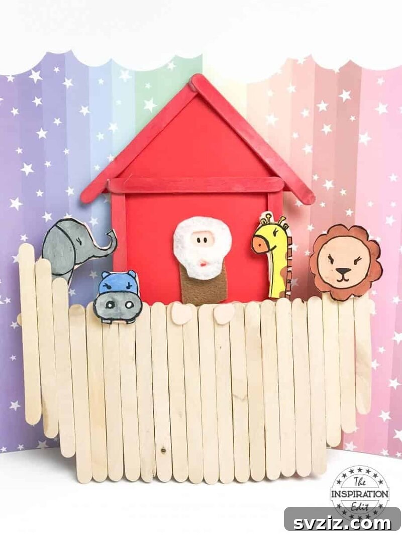 Simple Faith Crafts for Little Ones 37 Popsicle Stick Noah’s Ark