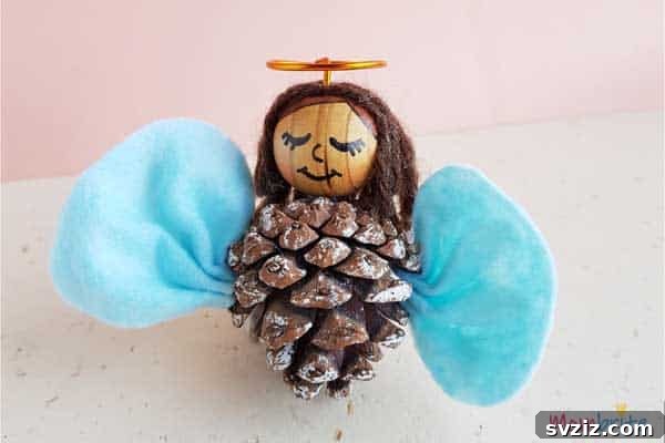 Simple Faith Crafts for Little Ones 39 Pinecone Angel