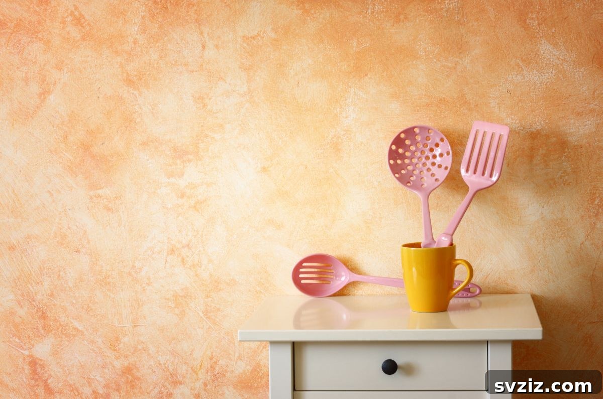 Elevate Your Kitchen: 41 Chic Wall Decor Ideas 14 Kitchen wall with rustic wallpaper design