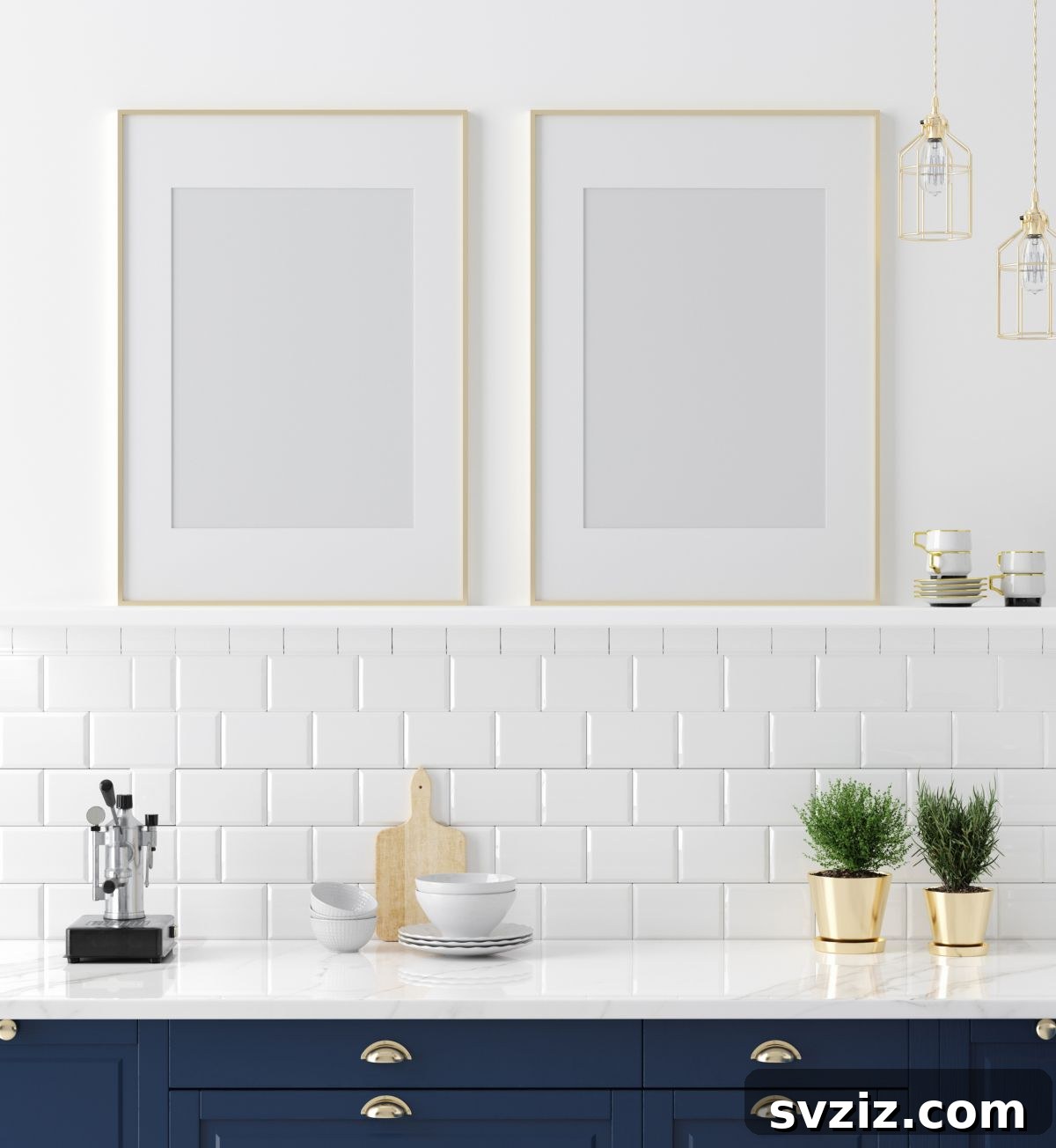 Elevate Your Kitchen: 41 Chic Wall Decor Ideas 3 Kitchen poster frame decor idea