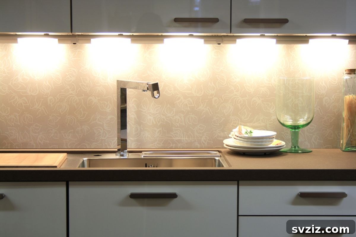 Elevate Your Kitchen: 41 Chic Wall Decor Ideas 26 Kitchen with modern patterned wallpaper