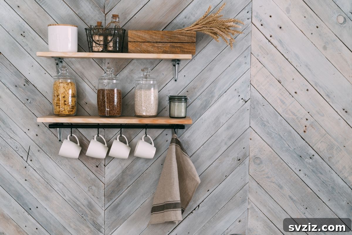 Elevate Your Kitchen: 41 Chic Wall Decor Ideas 7 Cereals stored in clear mason jars