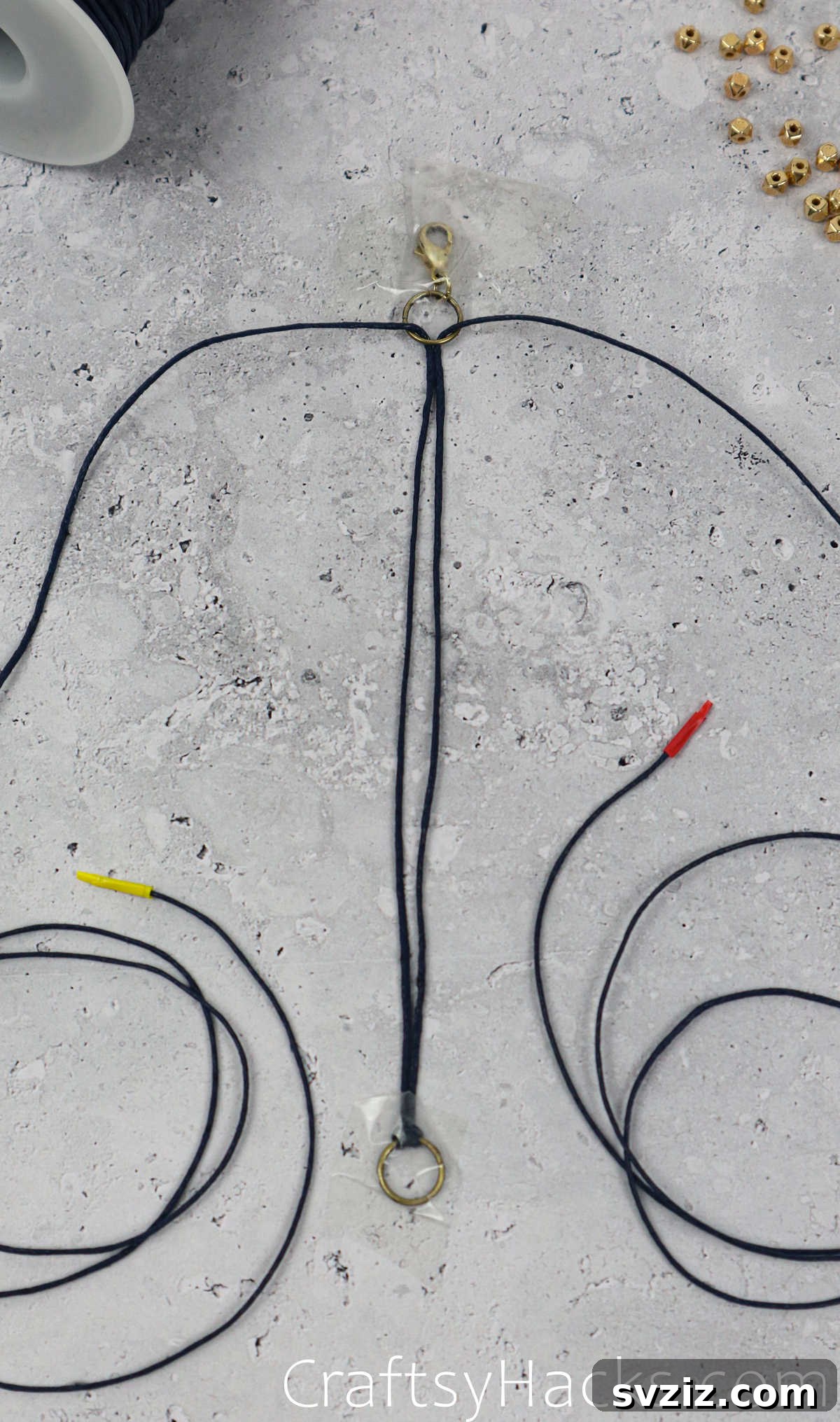 tape on ends of cord