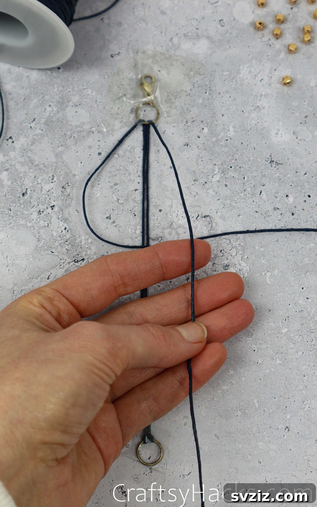 folding over cord