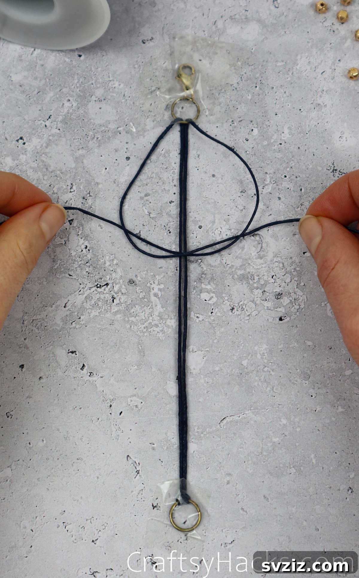 tying macrame knot
