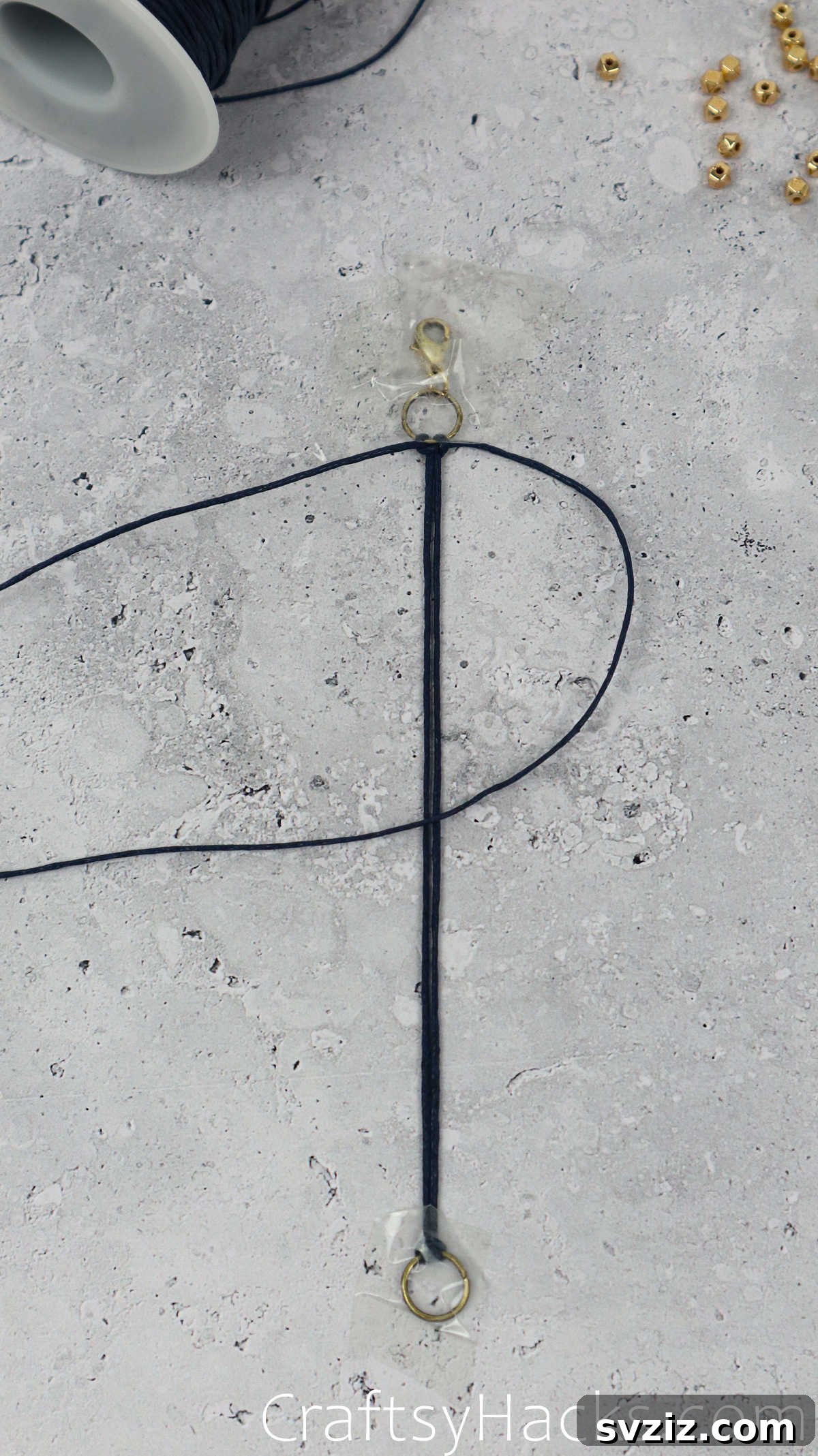 completed macrame knot