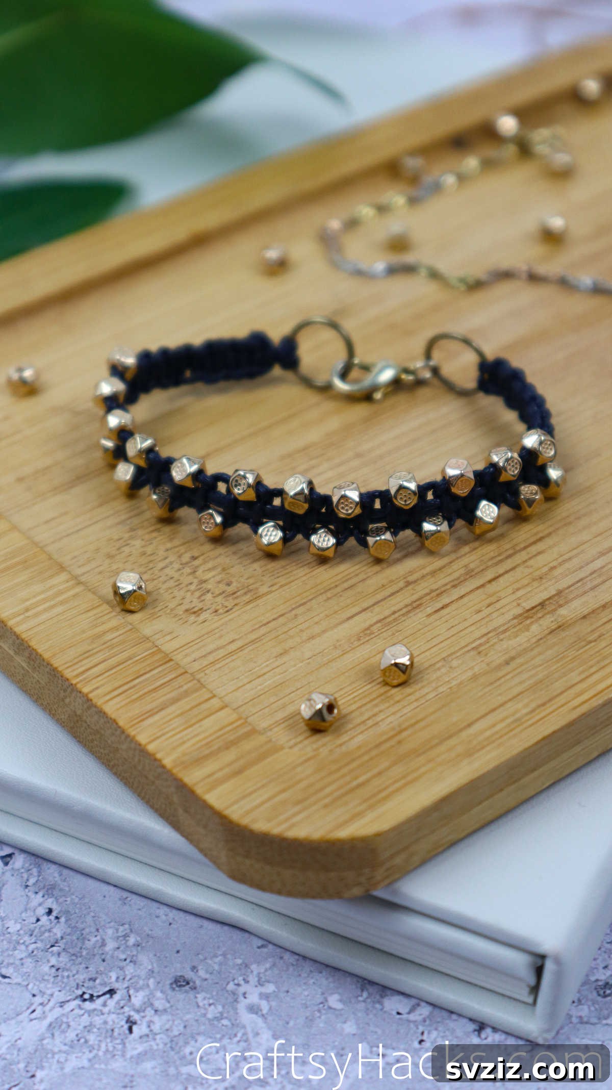 bracelet with beads on board