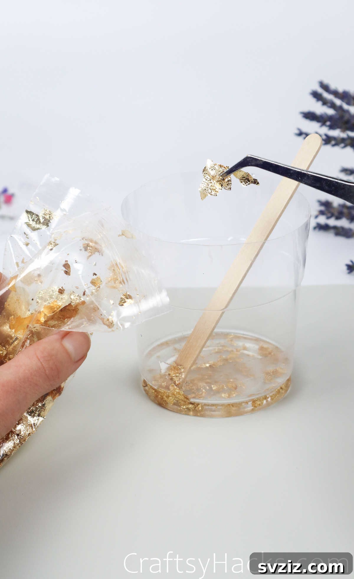 DIY Resin Keychains: Easy Steps for Stunning Accessories 18 mixing in gold flakes