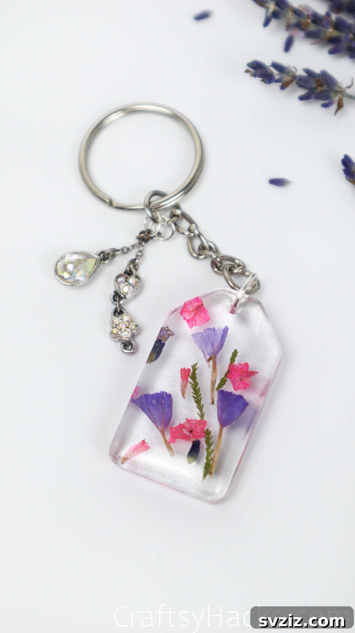 DIY Resin Keychains: Easy Steps for Stunning Accessories 4 pink and purple keychain