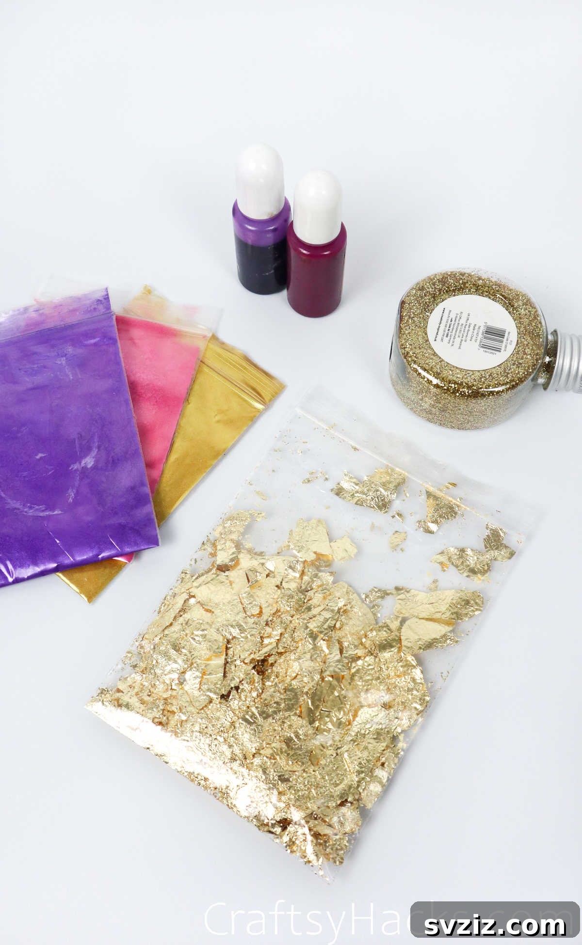 DIY Resin Keychains: Easy Steps for Stunning Accessories 7 bags of glitter and gold