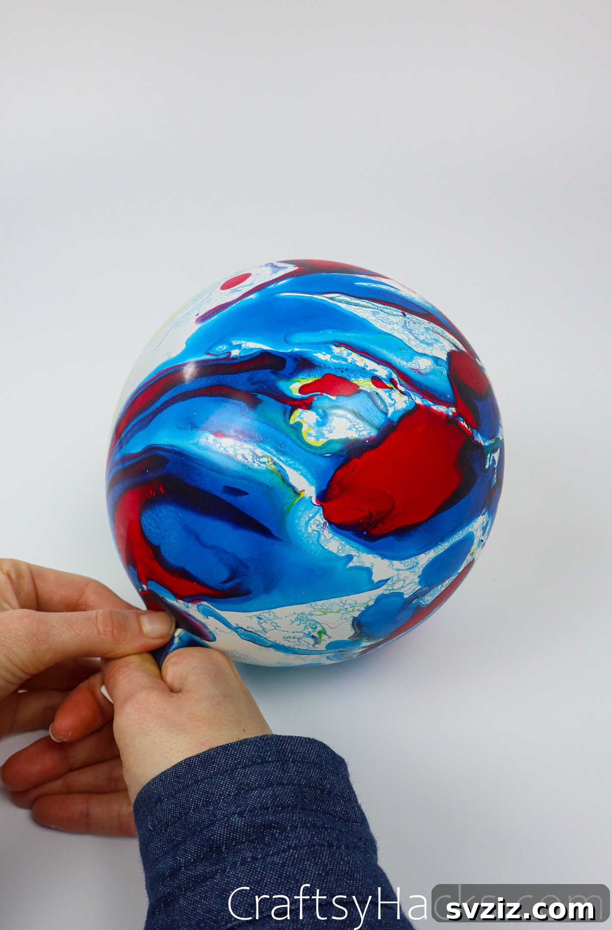 Craft Your Calming Stress Ball 14 A vibrant, inflated balloon ready to be filled for a stress ball