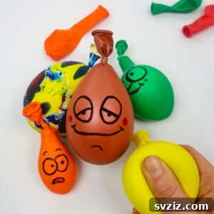 Craft Your Calming Stress Ball 29 A colorful array of homemade stress balls in various balloon colors