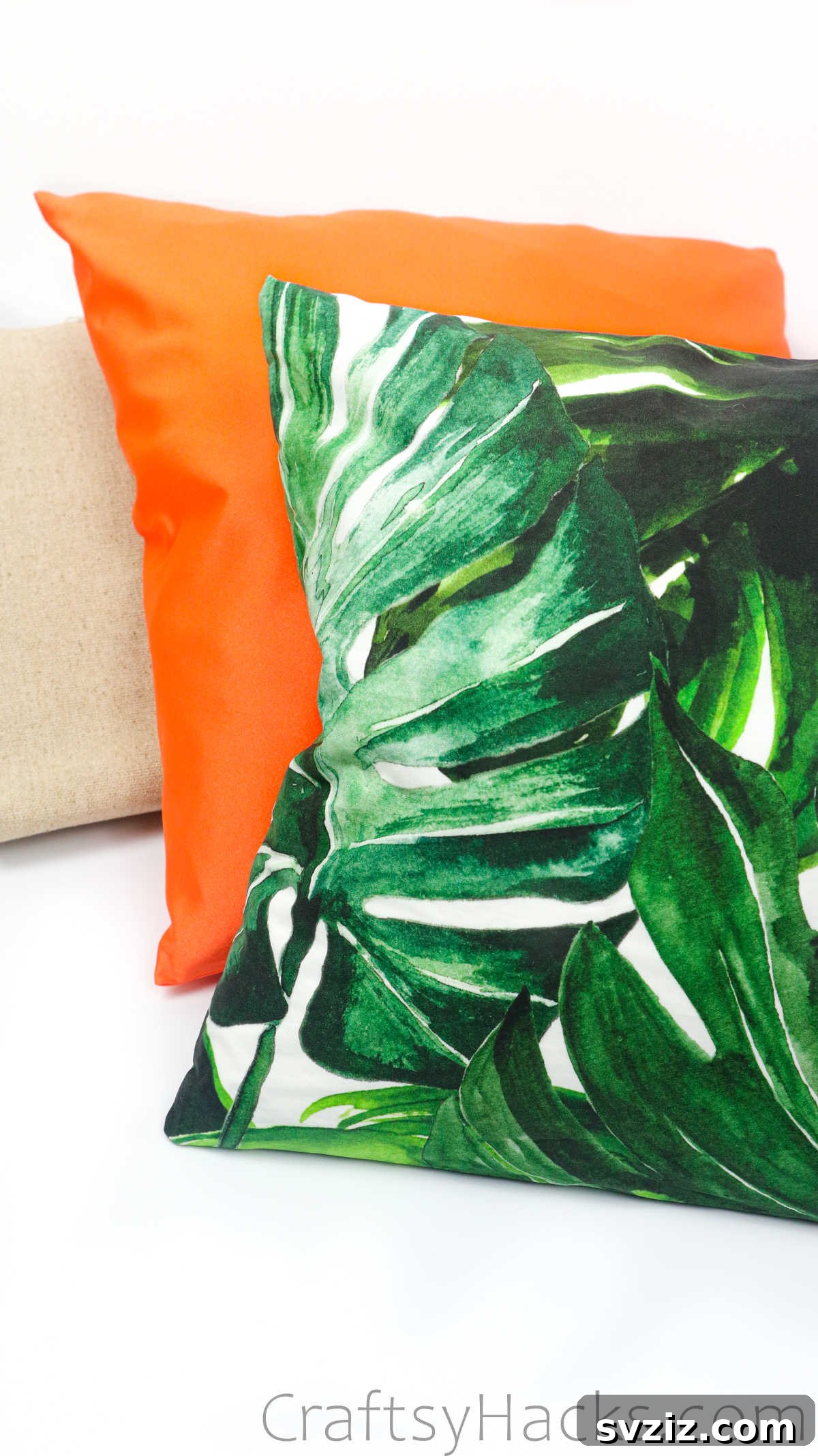 Completed DIY pillowcase for stylish home decor
