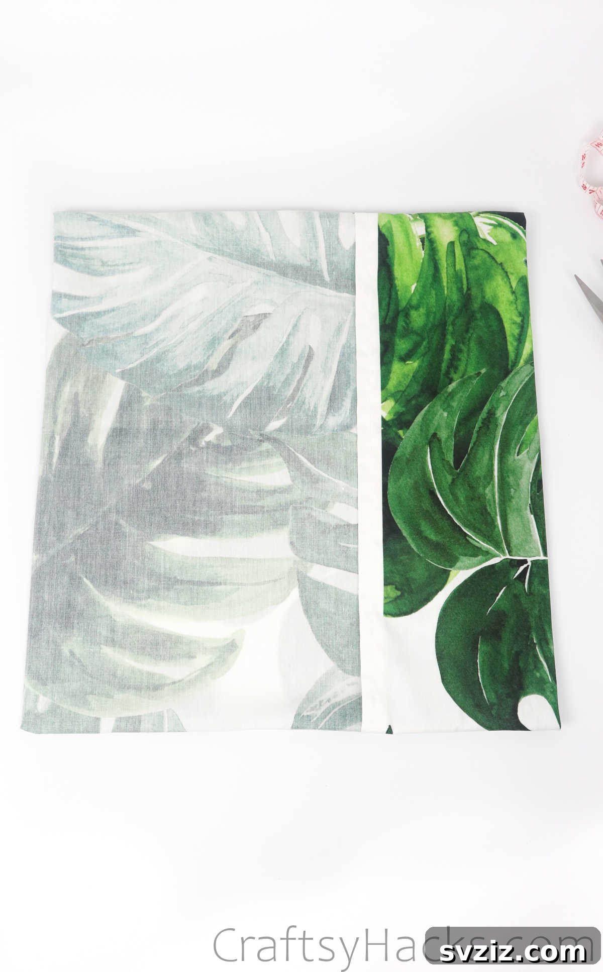 Folding fabric inside out to prepare for final seams