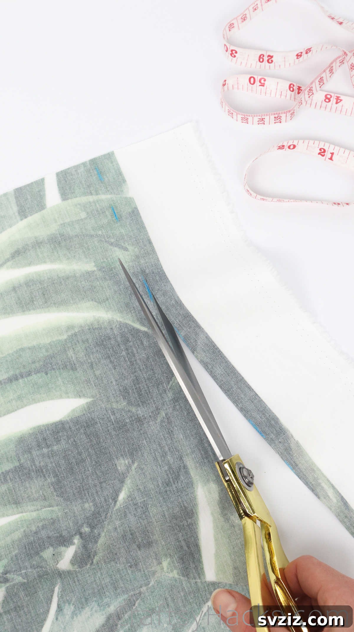 Cutting fabric for a DIY pillowcase