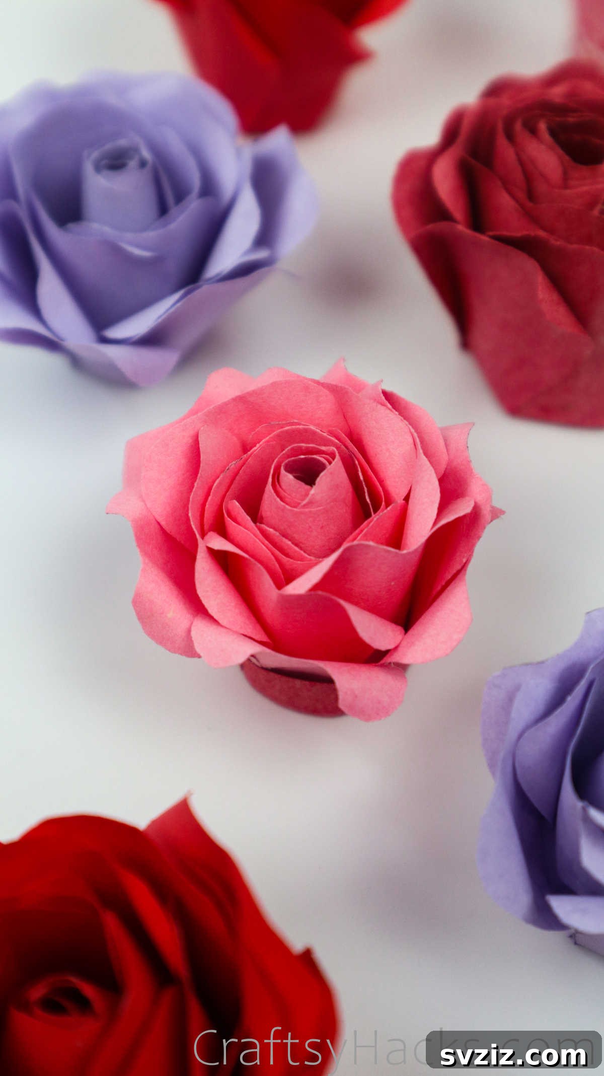 Your Simple Guide to Gorgeous Paper Roses 2 Close-up of a beautifully crafted pink DIY paper rose