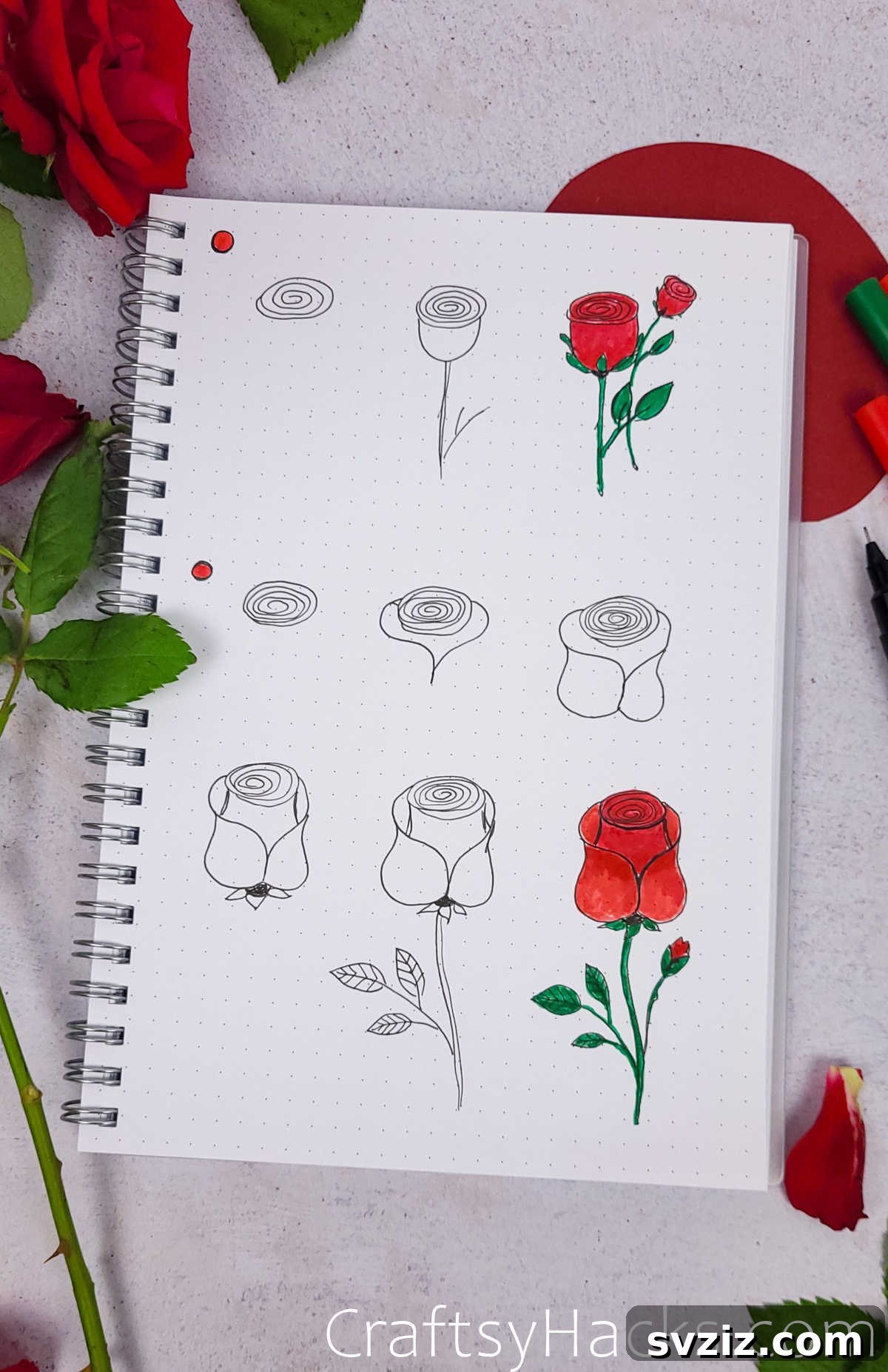 How to Draw Roses
