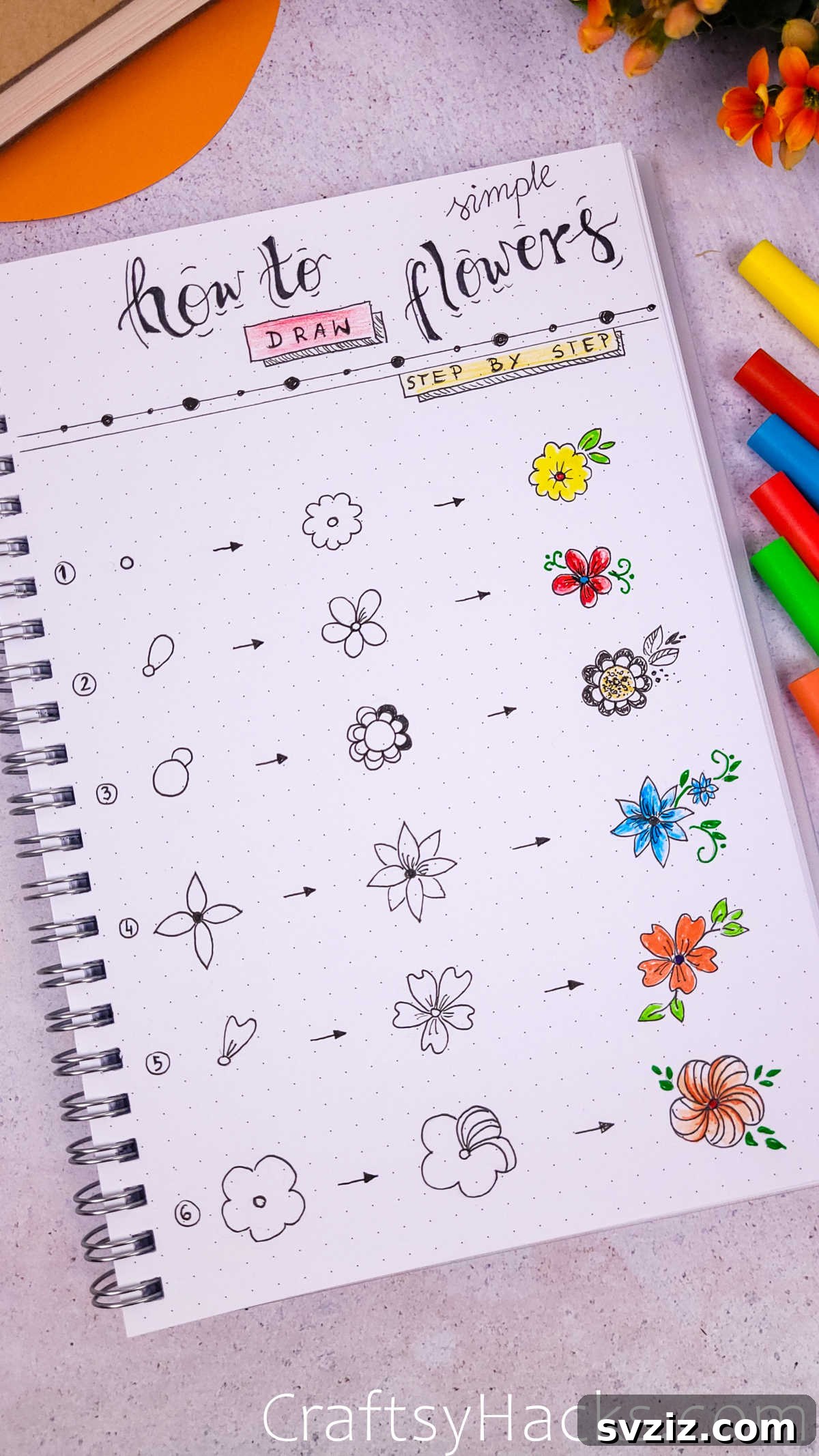 How to Draw Simple Flowers