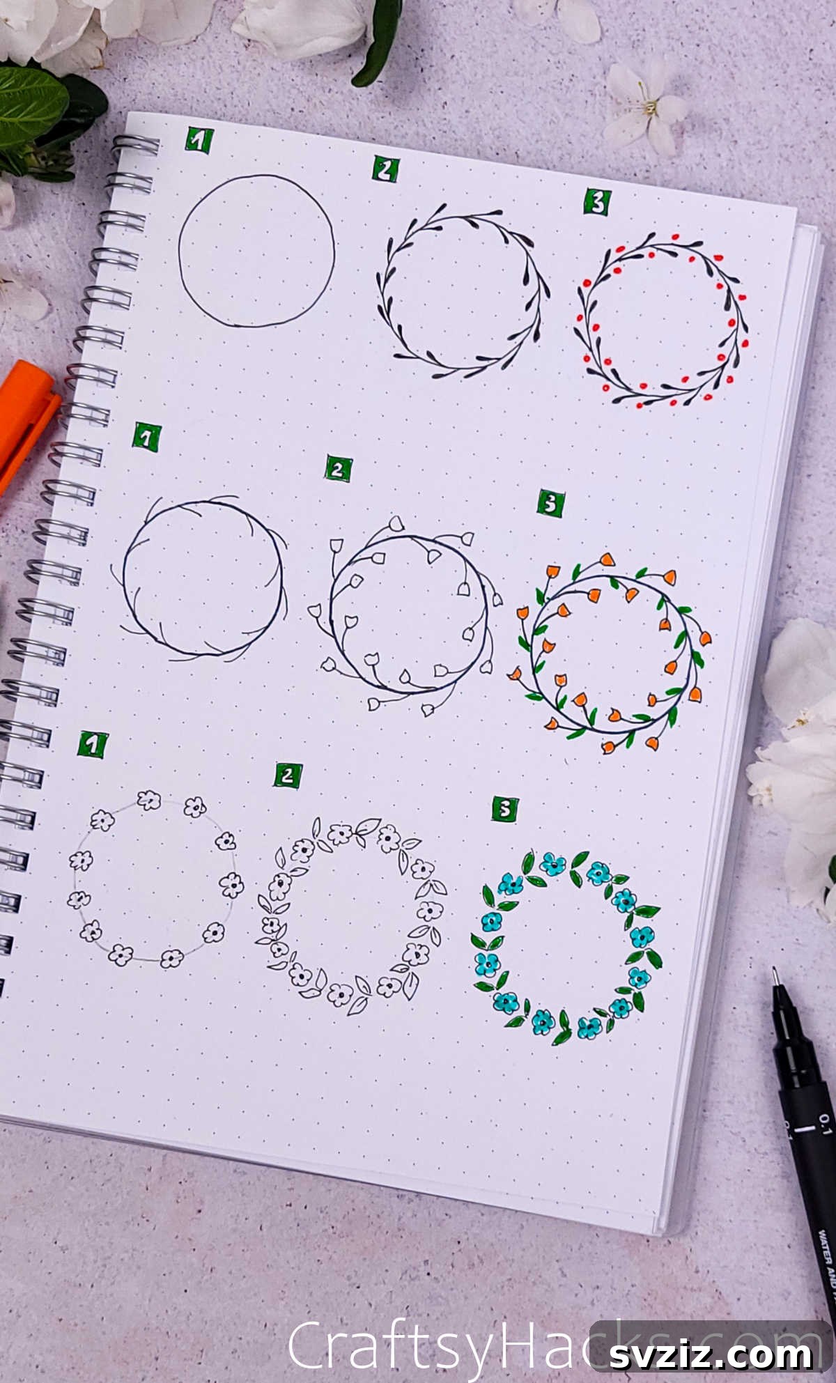 More Floral Wreaths