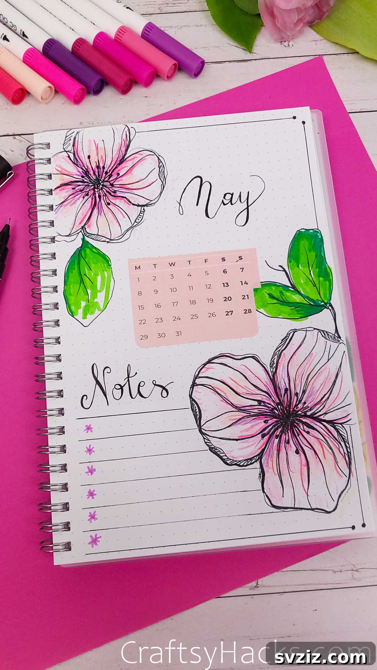 Calendar Flower Decorations