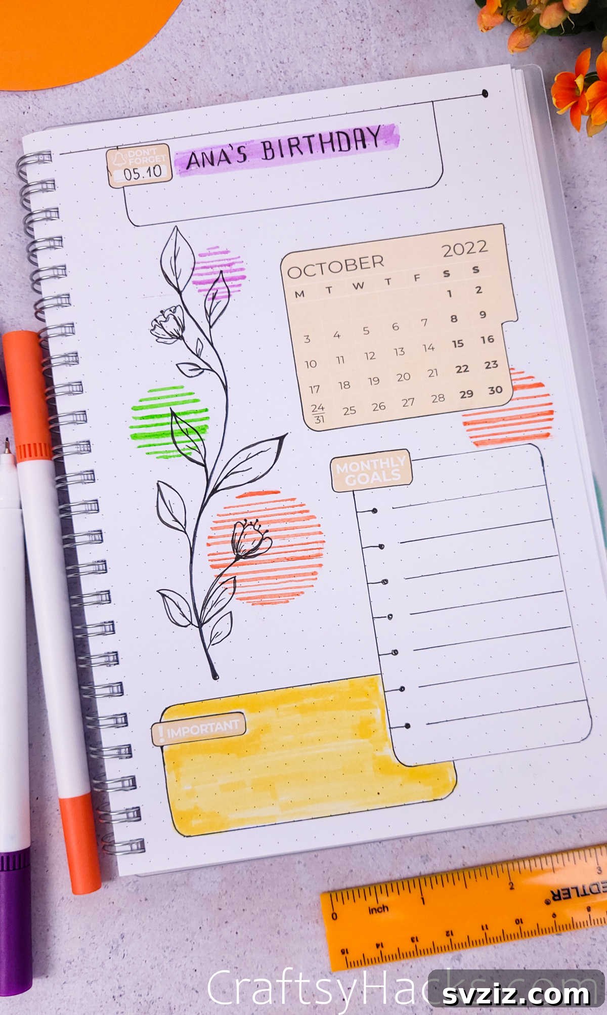 Elegant Calendar Decoration