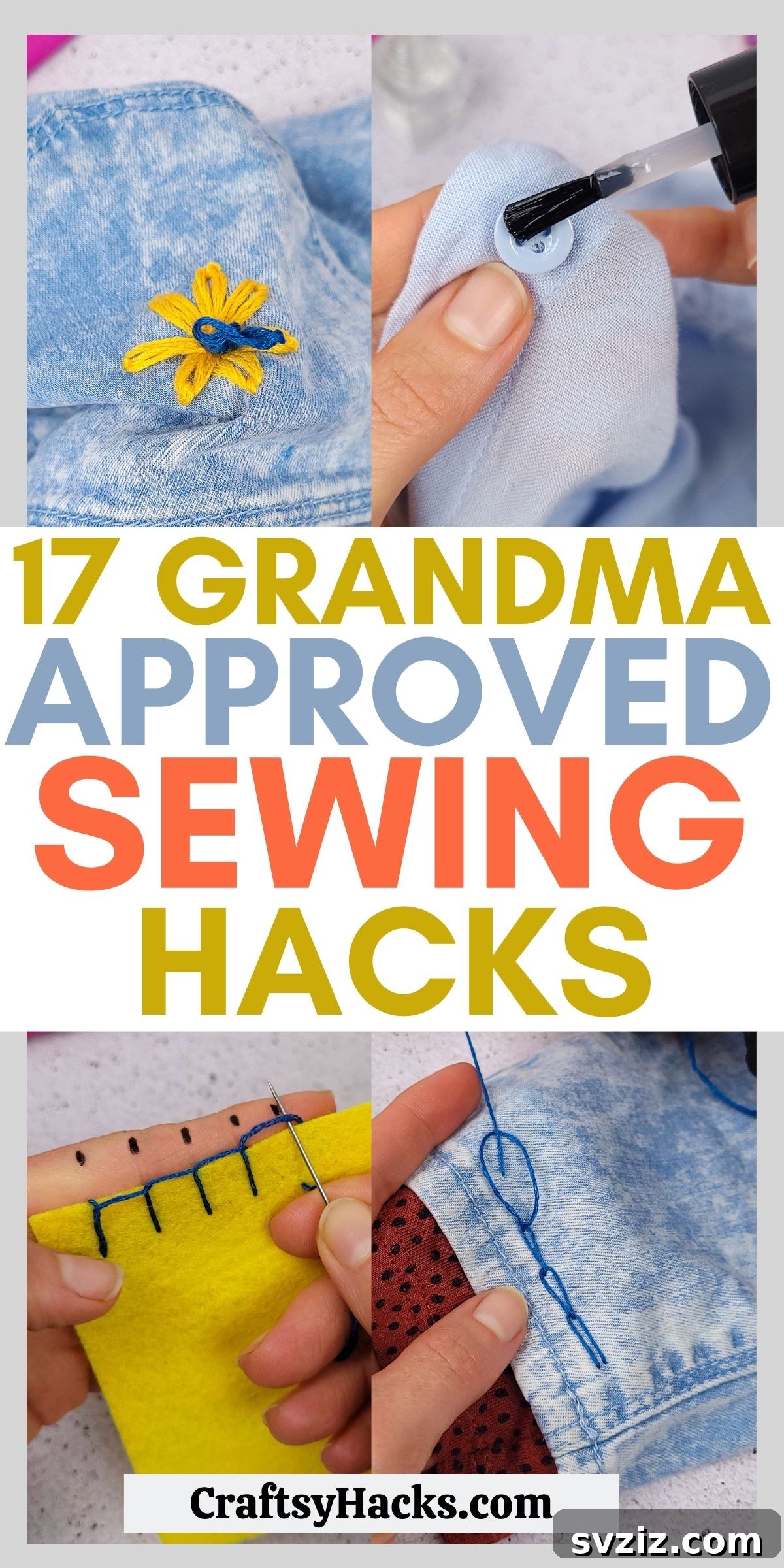 Collection of clever sewing hacks for beginners and pros