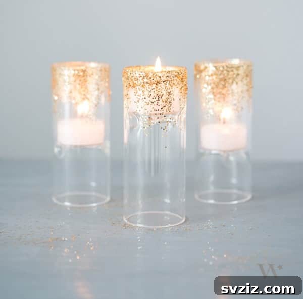 Glittered Candleholder