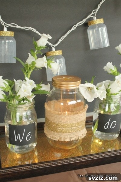 Rustic Mason Jar Wedding Décor