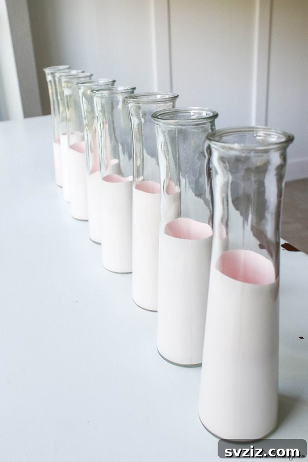 Pink Dip Dye Flower Vase