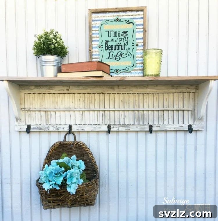 Wood Shutter Shelf