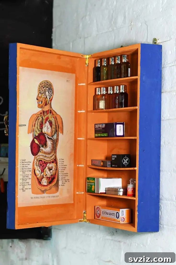 Upcycled Bathroom Cabinet Shelf