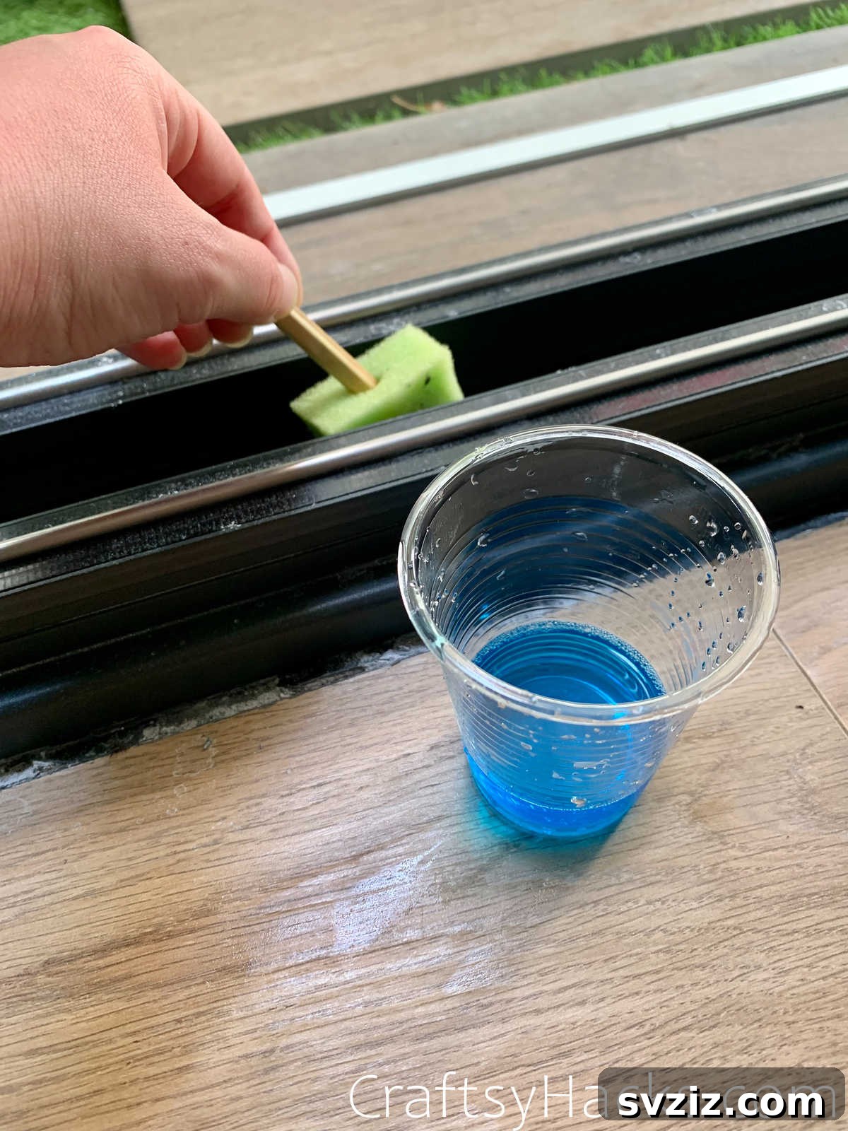 17 Genius Secrets for Sparkling Streak Free Windows 17 Clean Hard to Reach Window Tracks with Sponge Brush, a smart hack