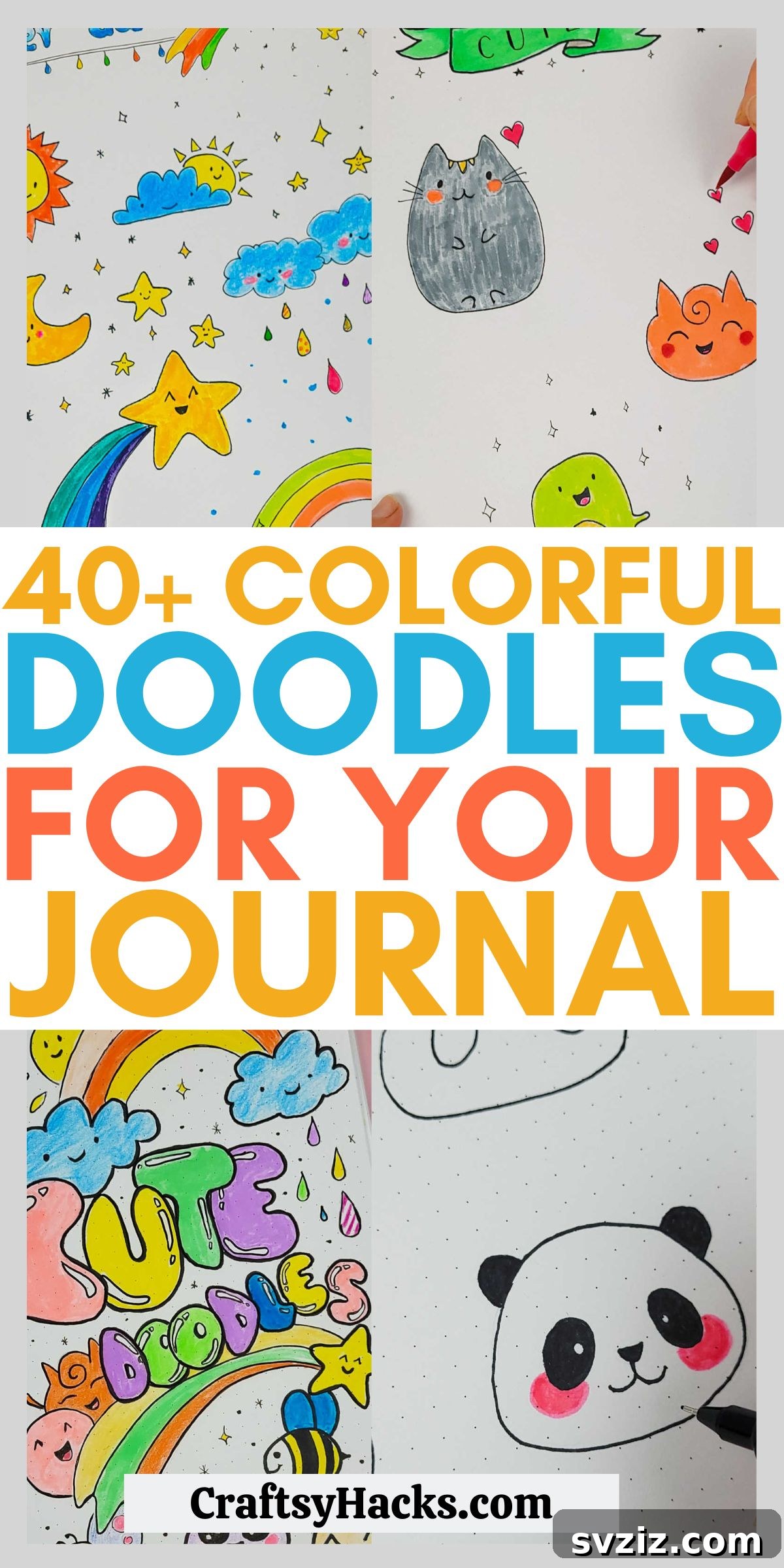 Spark Your Journal with 40+ Adorable Doodles 2 colorful journal doodles