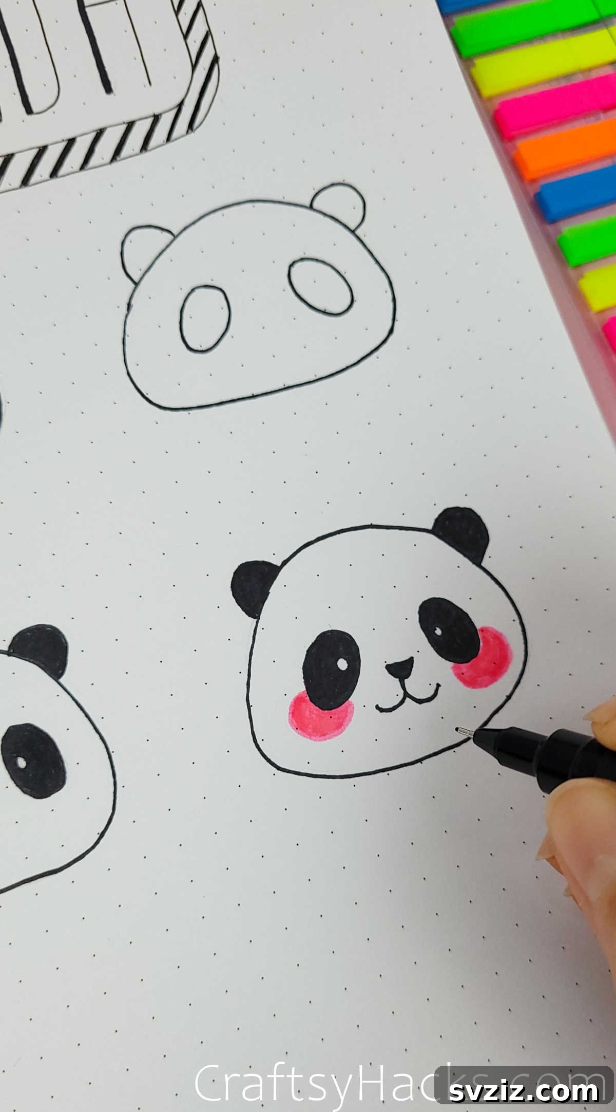 Spark Your Journal with 40+ Adorable Doodles 8 Pandas