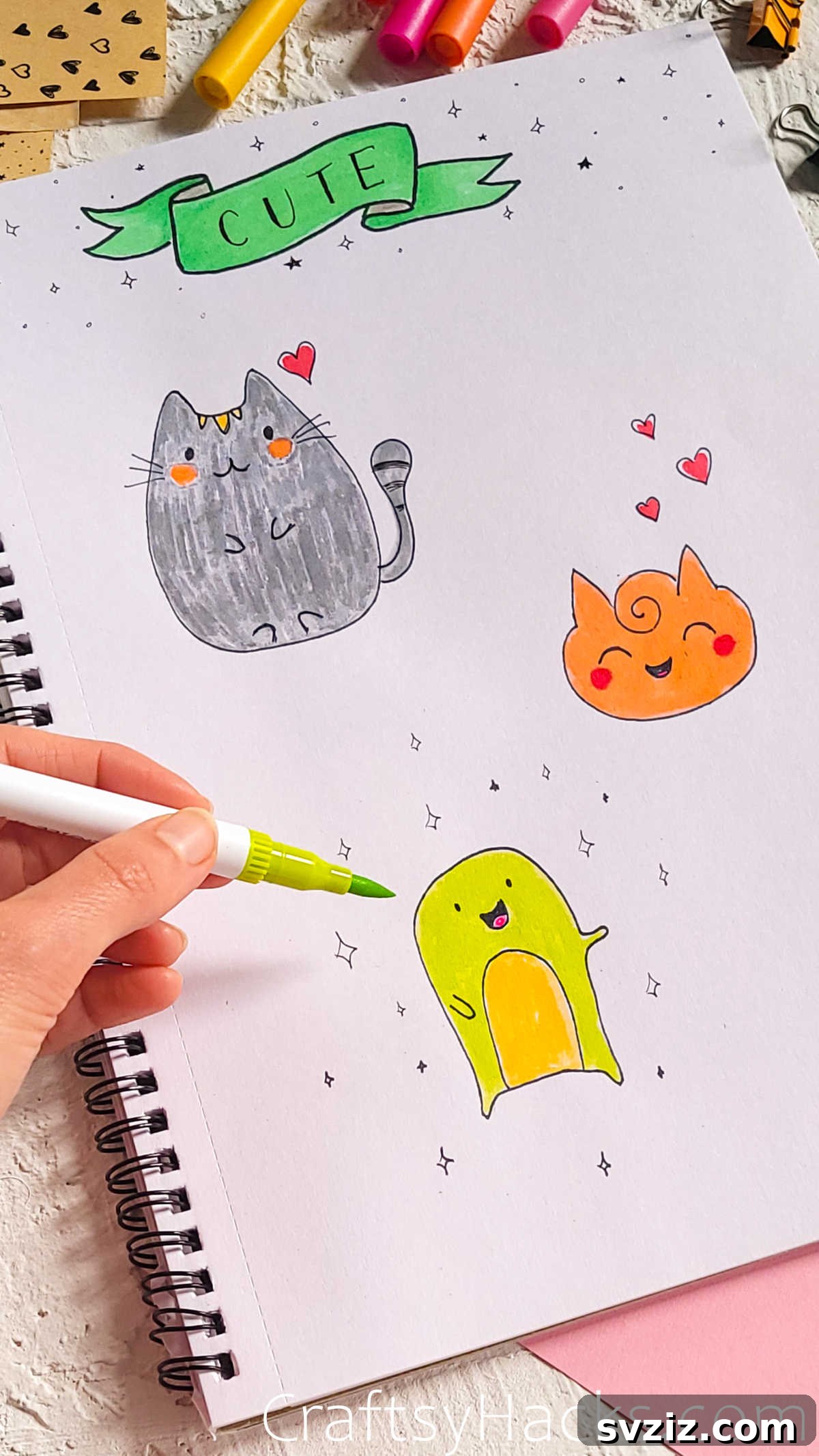 Spark Your Journal with 40+ Adorable Doodles 10 Cute Creatures
