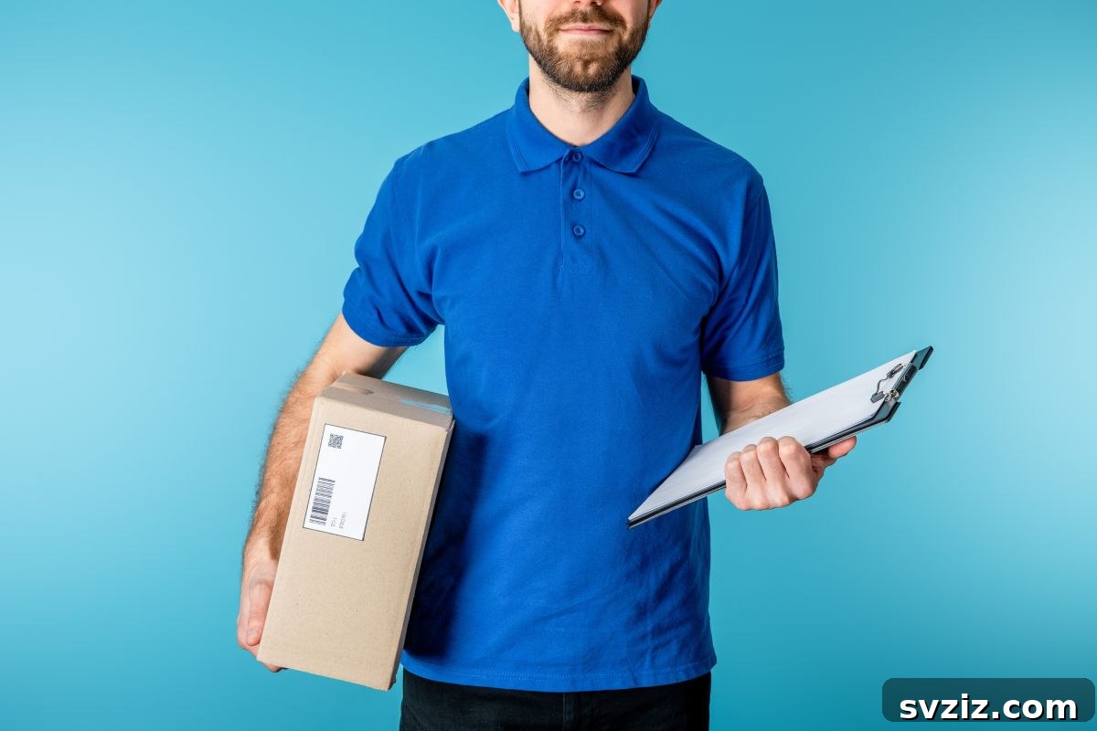 31 Epic Prank Call Ideas 18 Delivery person with a large, unusual package, illustrating the 'Special Delivery' prank