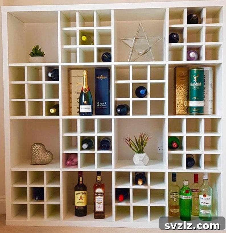Elevate Your Space: Genius IKEA KALLAX Ideas 14 Kallax Wine Rack Insert