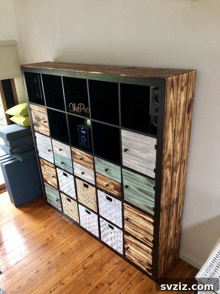 Elevate Your Space: Genius IKEA KALLAX Ideas 15 Retro Chic Kallax Storage Unit