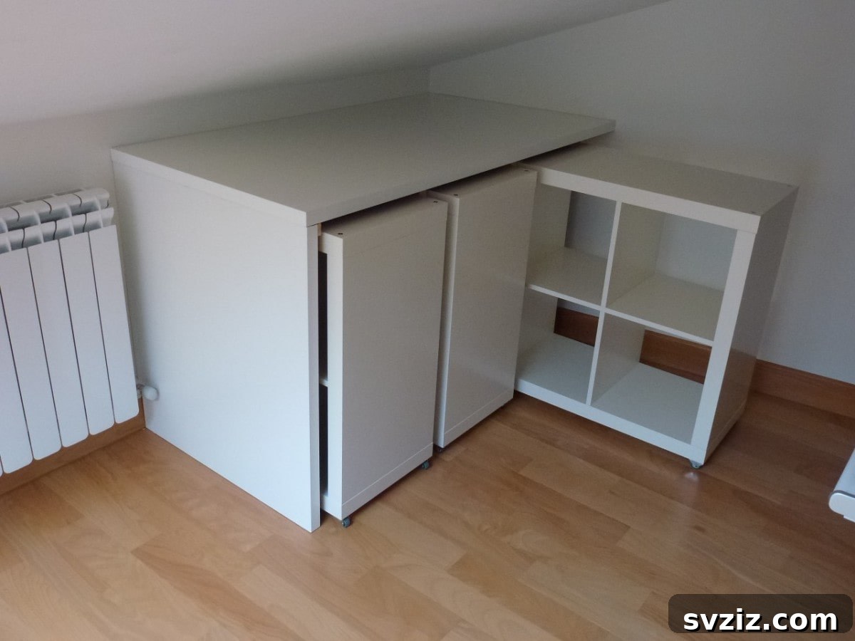 Elevate Your Space: Genius IKEA KALLAX Ideas 19 Kallax Portable Library on Wheels