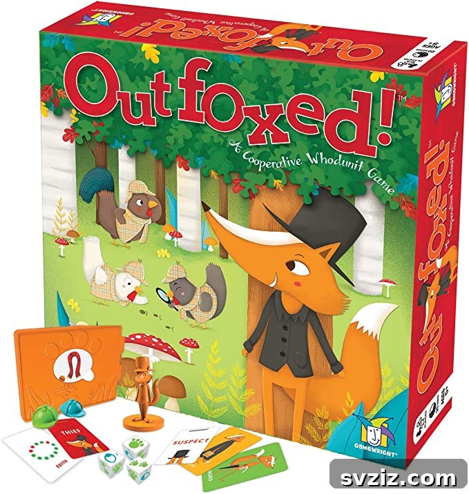 Outfoxed cooperative deduction game for kids