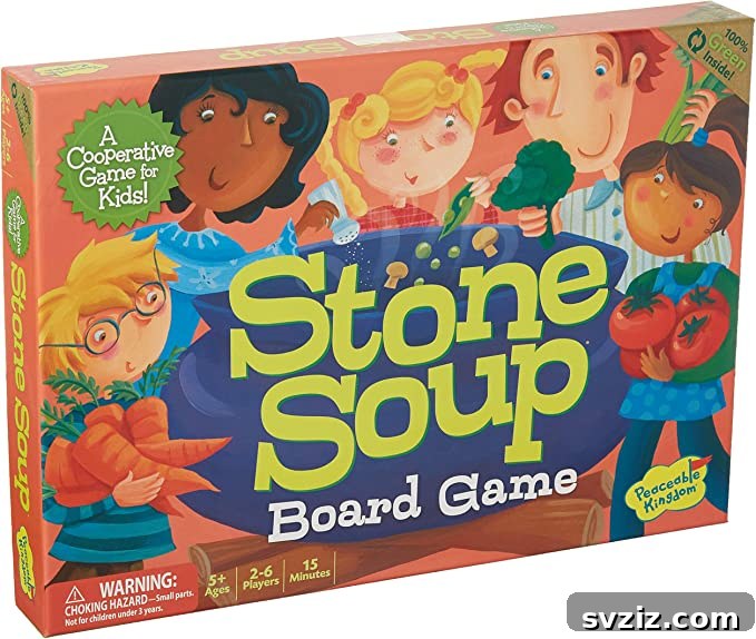 Stone Soup cooperative memory game for kids