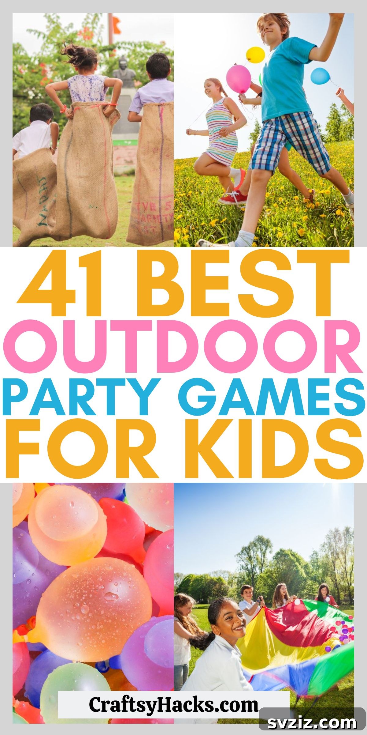 Vibrant outdoor birthday party games for kids